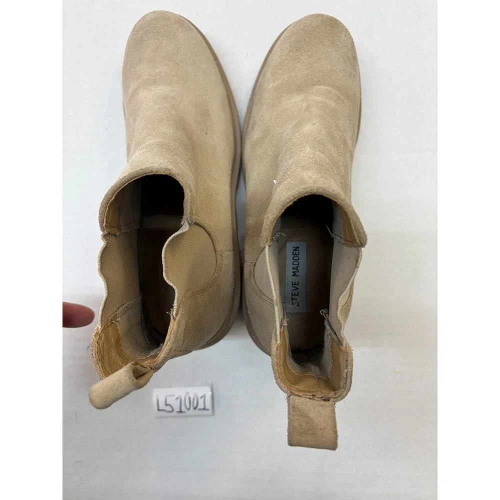 Steve Madden Boots Women's size 9M Tan Suede‎ Lug Sole Sand